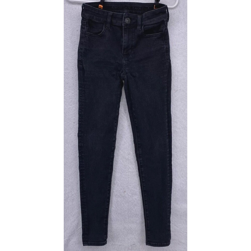 American Eagle Jeans Size 0 Next Level Stretch Hi Rise Jegging Crop Black